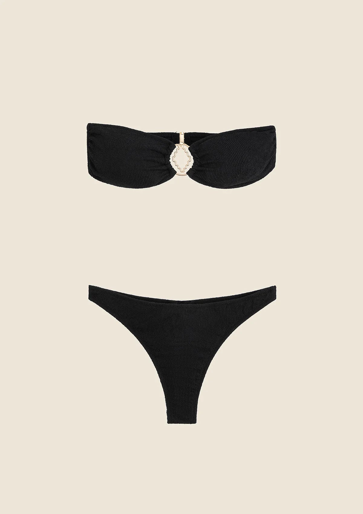 Bikini fascia gioiello nero
