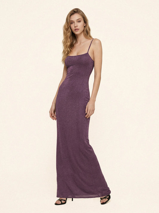 Vestito lurex bordeaux