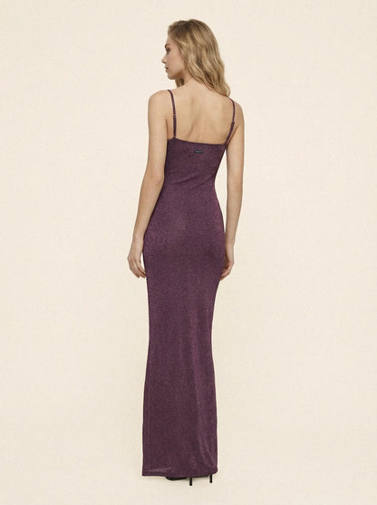 Vestito lurex bordeaux