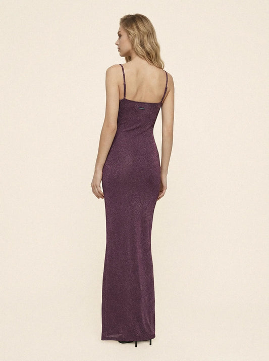 Vestito lurex bordeaux