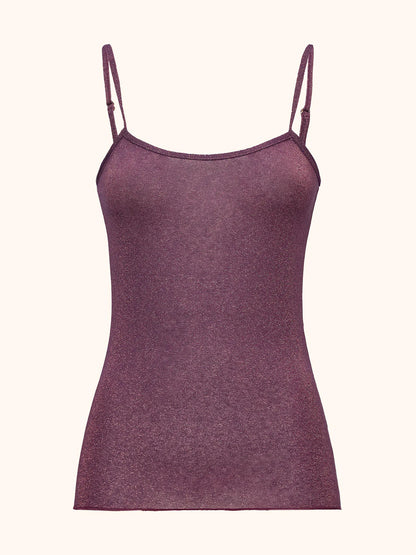 Canotta lurex bordeaux