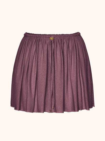 Gonna lurex bordeaux