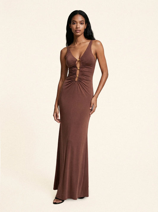 Vestito lungo Brown
