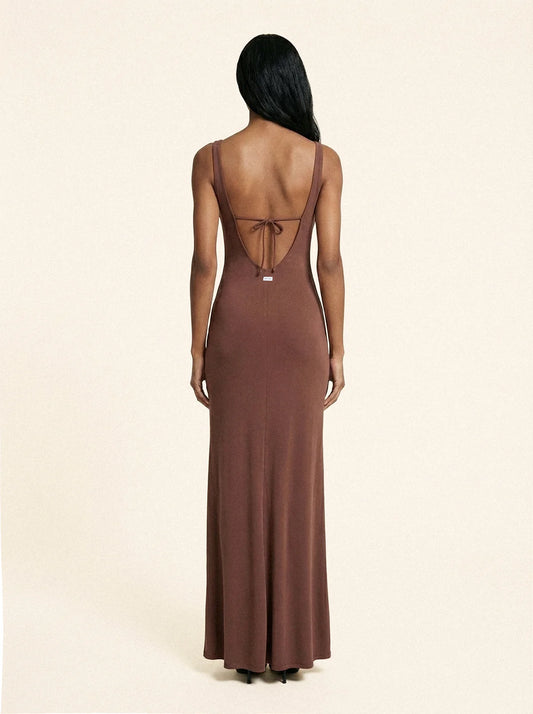 Vestito lungo Brown