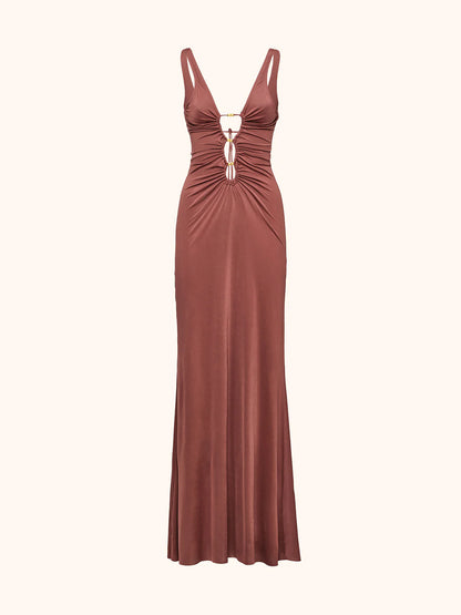 Vestito lungo Brown