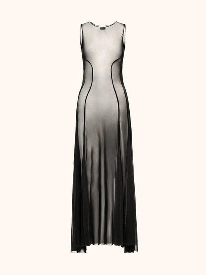 Vestito lungo smanicato Nero