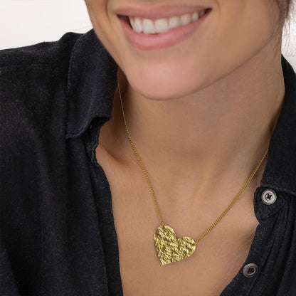 Collana cuore piatto