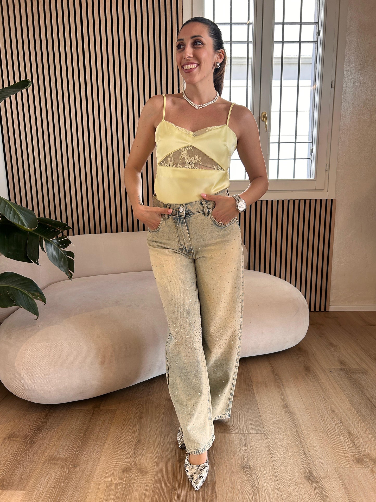 Jeans Bella con strass