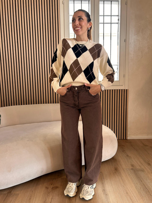 Jeans Bella Acid Brown