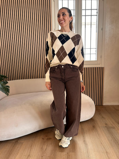 Jeans Bella Acid Brown